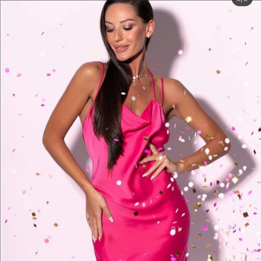 ZARA SATIN LINGERIE STYLE DRESS - Picture 11 of 13